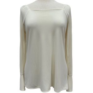 ANN TAYLOR Cream Square Neck Poet Sleeve Blouse NWT!!!